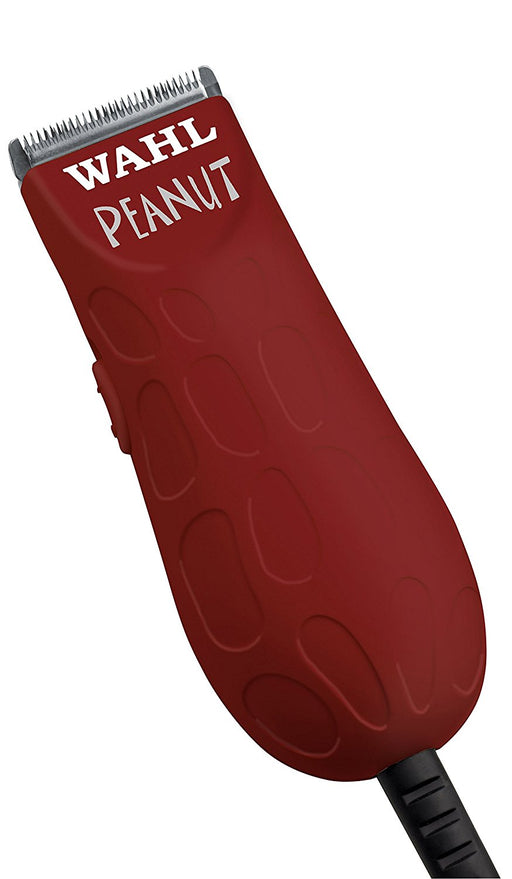 Wahl Professional Peanut Trimmer #56354, Red, 294g The WAHL red peanut trimmer is a compact, rotary motor powered tool that is versatile for both clipping and trimming. Use the 4 provided attachment combs to keep your clients' beard at their desired length. Includes 4 guides - 1/8" to 1/2". Made in USA.