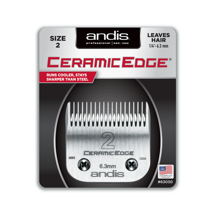 ANDIS Size 2-Soft Graduation Blade-Leaves Hair 1/4" - 6.3 mm