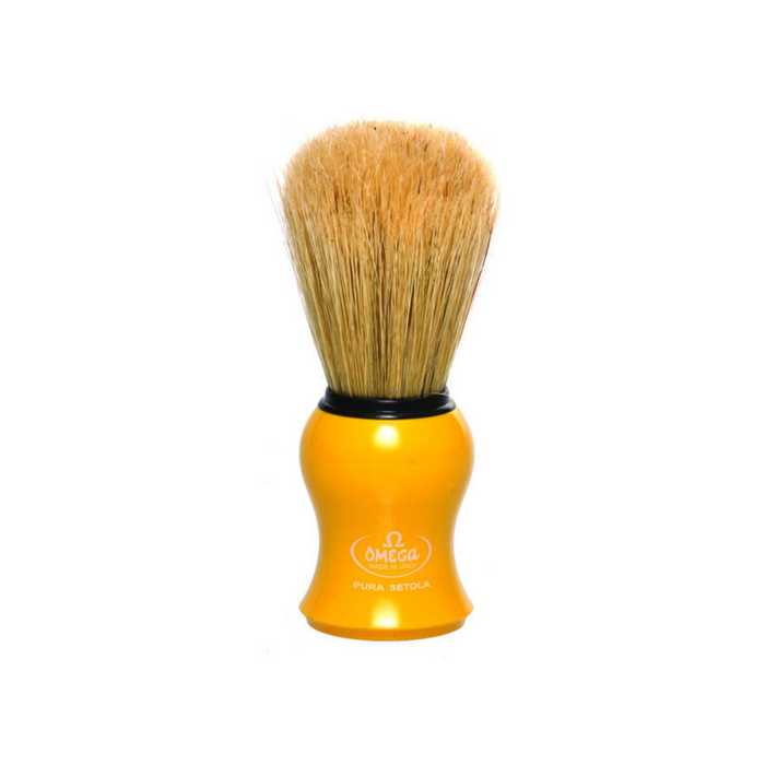 Omega Boar Bristle Shaving Brush, Yellow