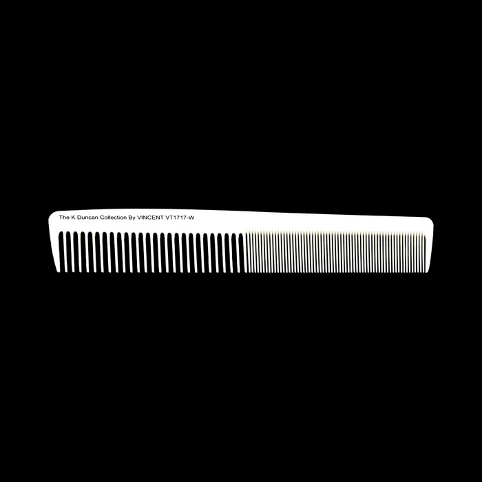 Ceramic White Marceling Comb - 8.75"