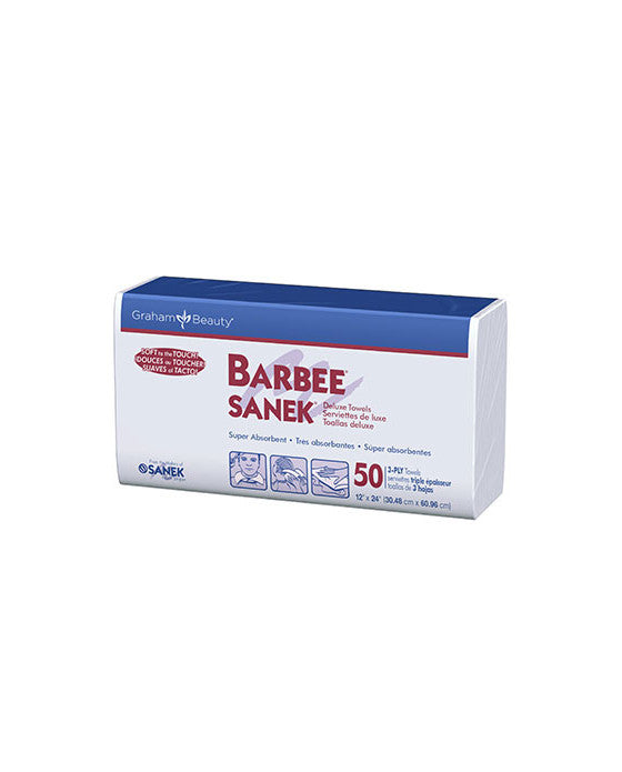 BARBEE Deluxe Towels, 3-Ply, 12" x 24", (Case of 10 Boxes)
