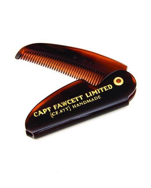 Captain Fawcett's Folding Pocket Moustache Comb (Length 117mm)
