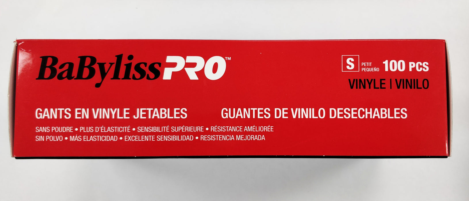 BabylissPro POWDER FREE vinyl gloves, small. 100 gloves/box.