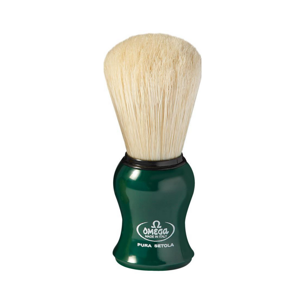 Omega Boar Bristle Shaving Brush, Green