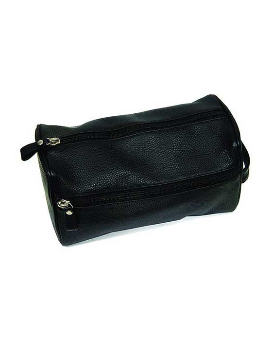 PureBadger Collection Black Pebble Leather Dopp Bag,useful for storing men's grooming tools for travel