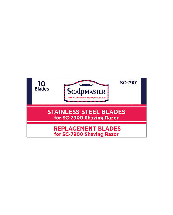 Scalpmaster Replacement Blades 10 blades/Box. (For use with SC-7900)