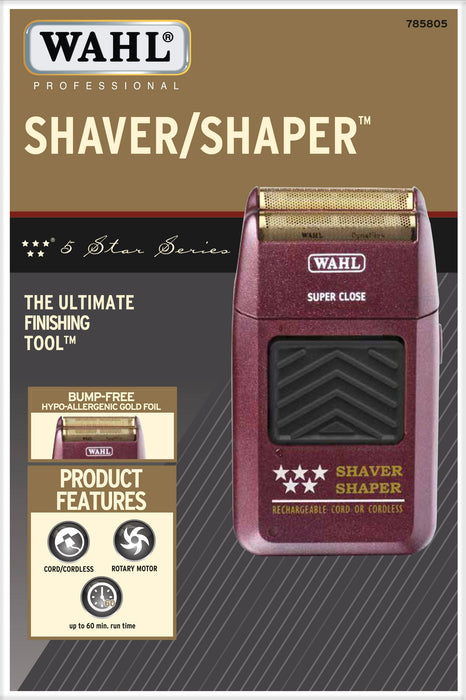 Wahl Professional 5-Star Series Rechargeable Shaver/Shaper plus shaver silver foil