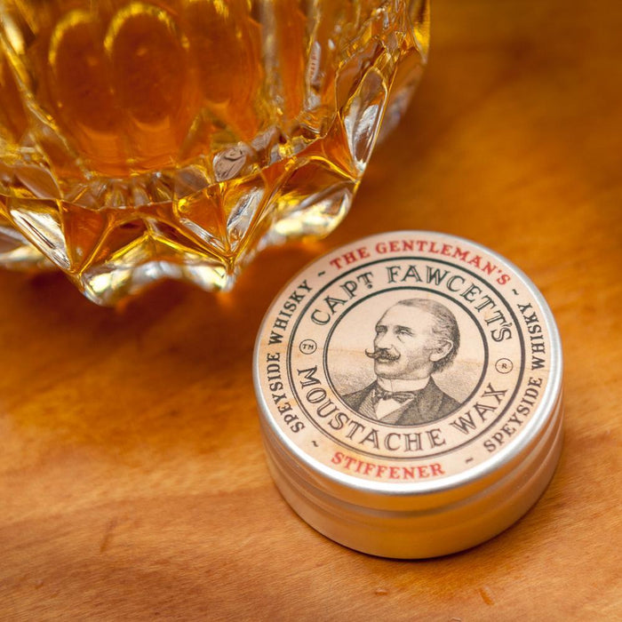 Captain Fawcett's Speyside Whisky Stiffner Moustache Wax (15ml/0.5fl.oz)