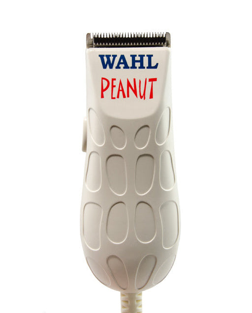 The Wahl White Peanut Trimmer is a premium corded clipper/trimmer. It has a rotary motor and is ergonomic and lightweight (4 ounces, 4 inches). It boasts the power of a full-size clipper. It is designed for cutting work and precision detail finishing.