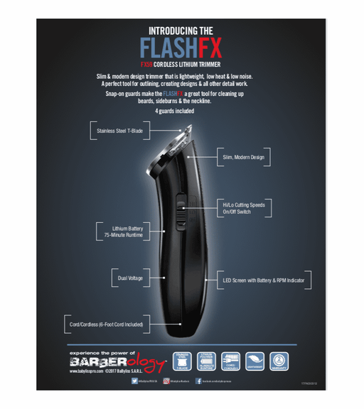 Babyliss Pro Cord/cordless lithium trimmer.