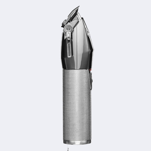 BabylissPro SilverFX all-metal lithium clipper. Carbon stainless steel blade.